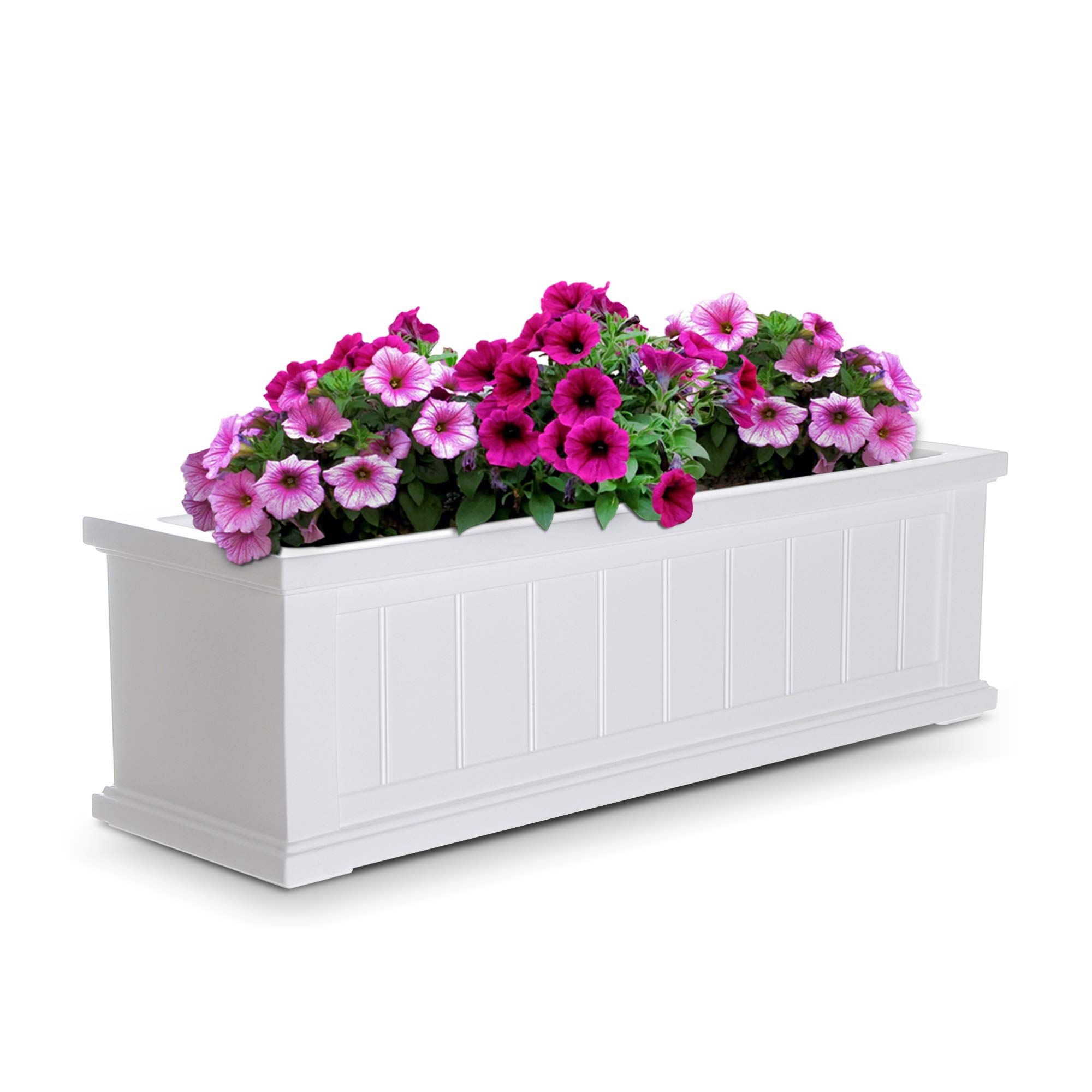 Mayne Cape Cod 3ft Window Box - White - 36in L x 11in W x 10.8in H - with 6.5 Gallon Built-in Water  | Amazon (US)