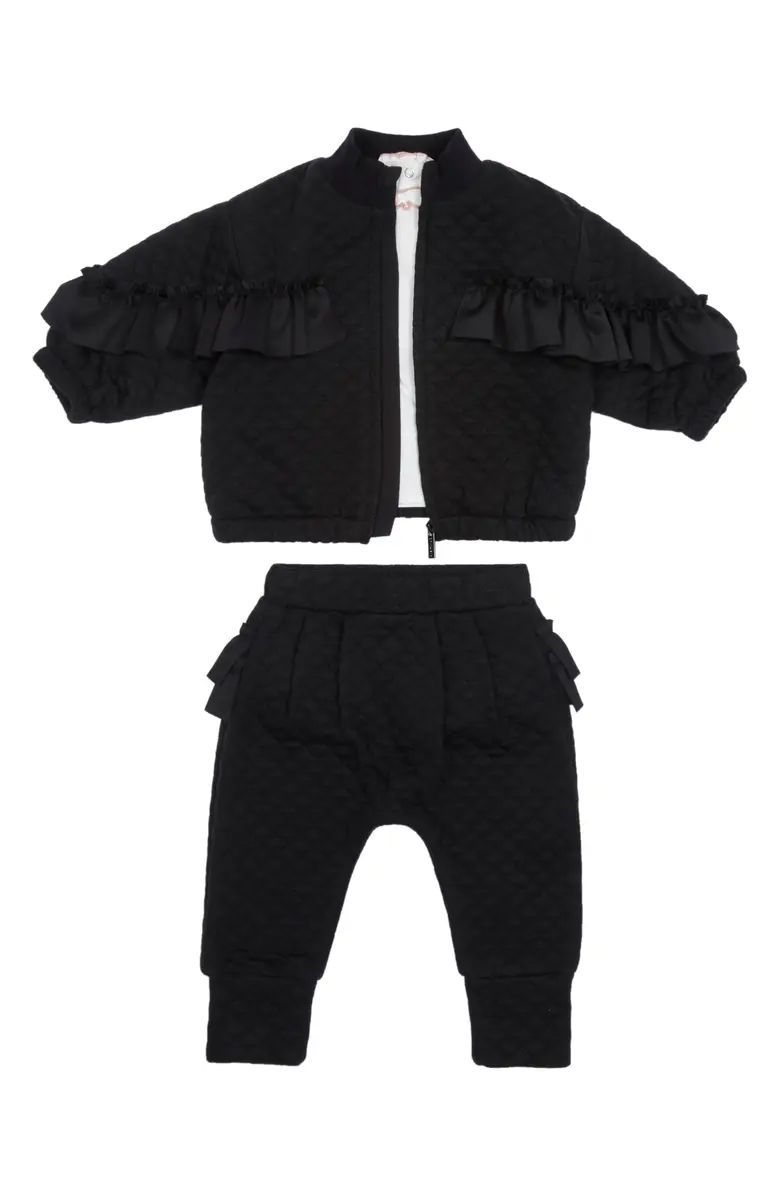Habitual Jada Ponte Tee, Quilted Bomber Jacket & Pants Set (Baby) | Nordstrom | Nordstrom