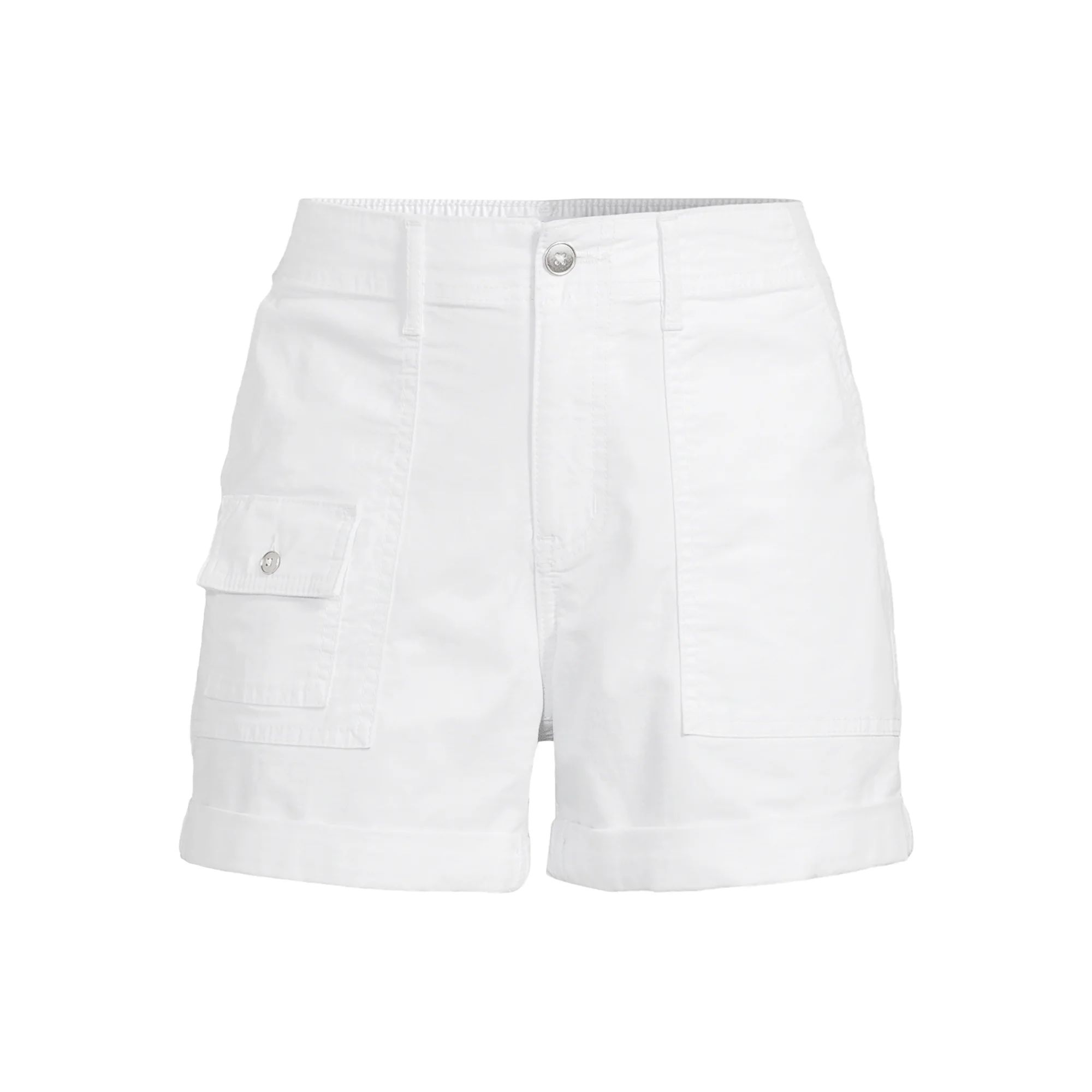 Time and Tru Women's and Women's Plus Utility Cuff Shorts, 4" Inseam, Sizes 2-20 - Walmart.com | Walmart (US)