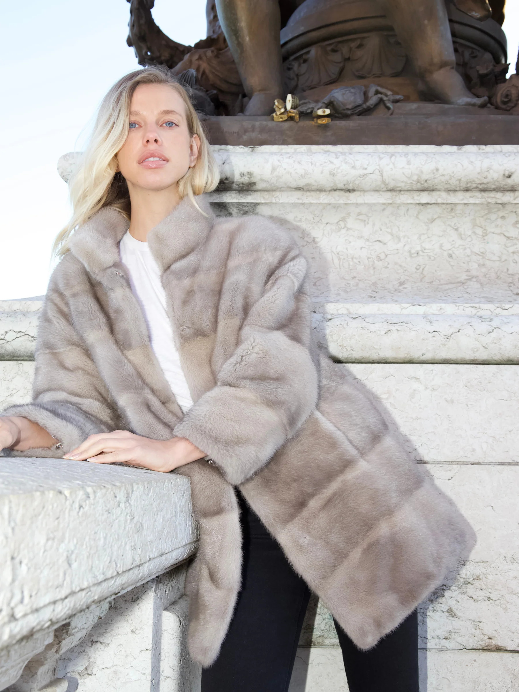 Jona Coat Grey | L.CUPPINI