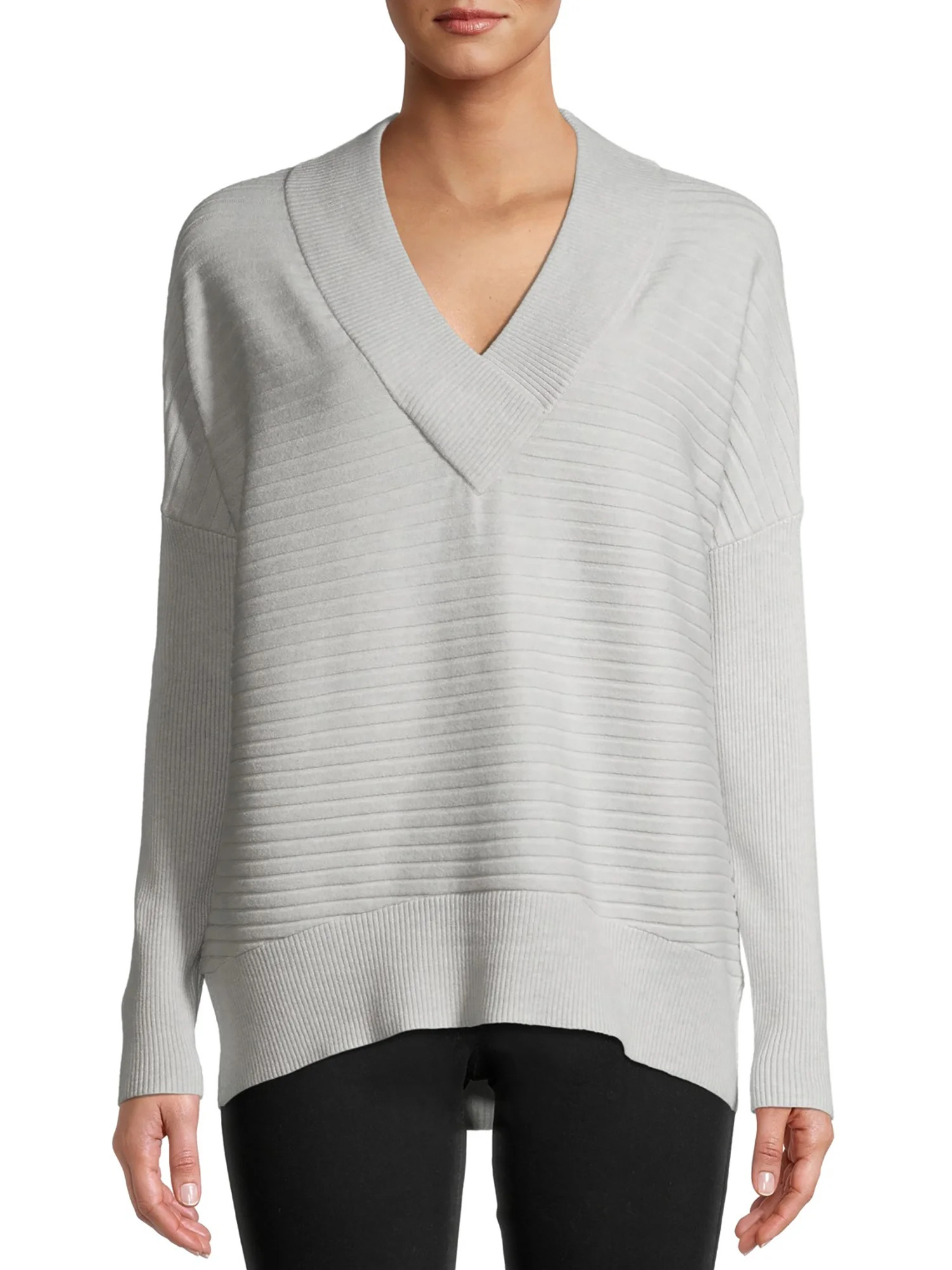 Time and Tru Women's V-Neck Sweater | Walmart (US)