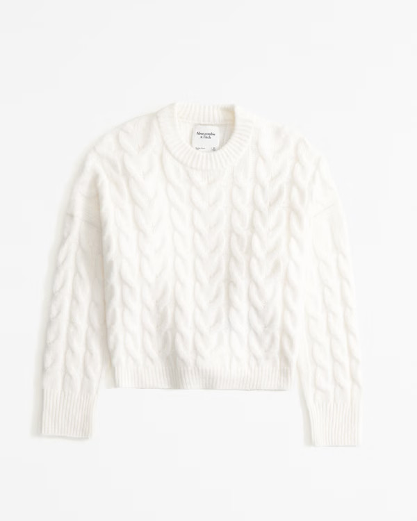 Cable Wedge Crew Sweater | Abercrombie & Fitch (UK)