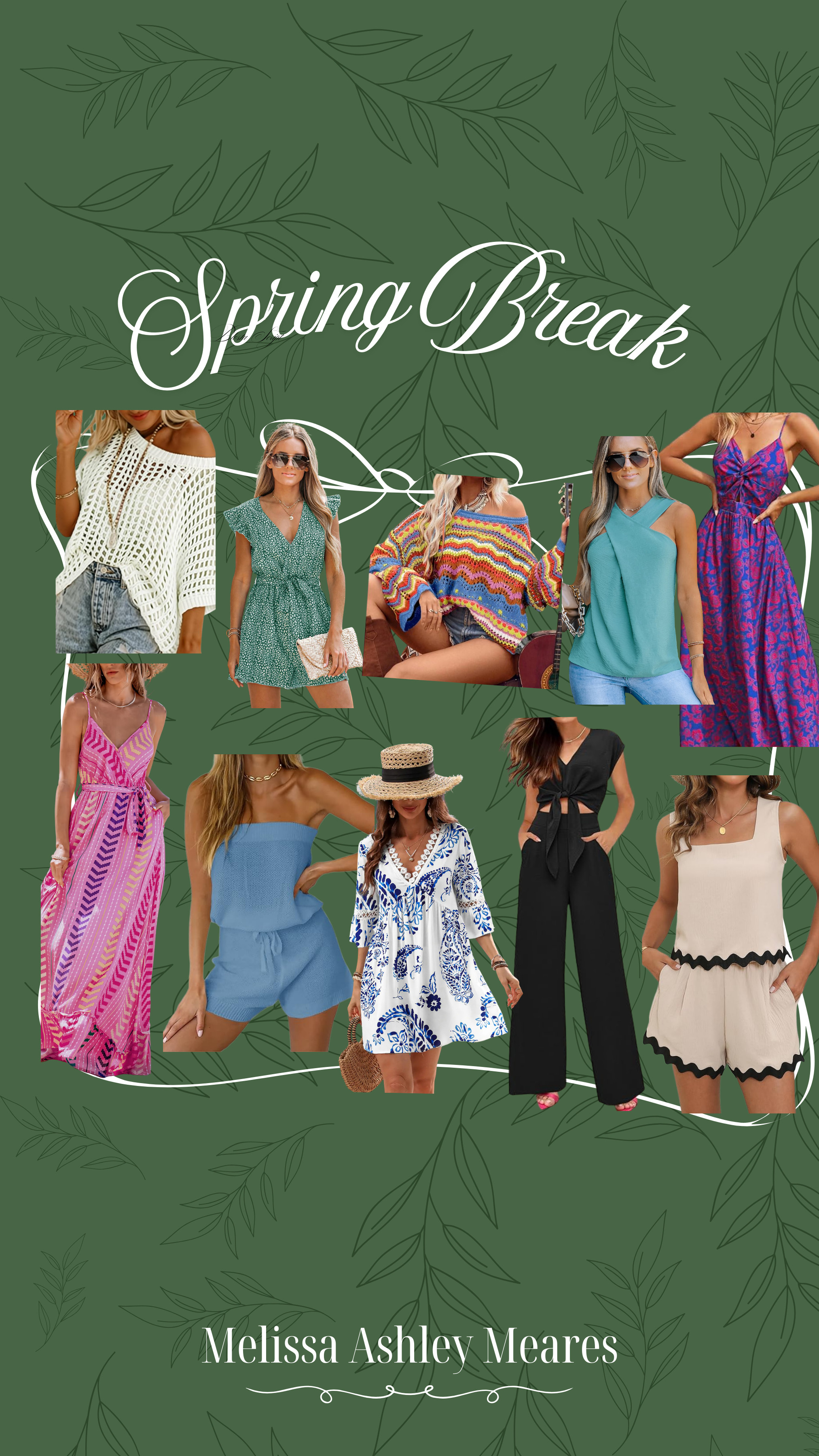 I've curated a selection of cute spring break outfits here! sweater, dress, mini dress, maxi dress, midi dress, lounge set, shorts set, shorts, romper, jumpsuit, spring dress, crochet sweater, 

 #LTKSeasonal #LTKFindsUnder50 #LTKStyleTip