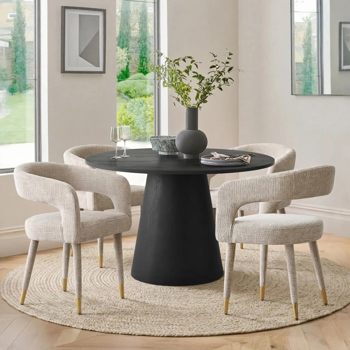 Upholstered Open-Back Dining Chairs (Set of 4) | Wayfair North America