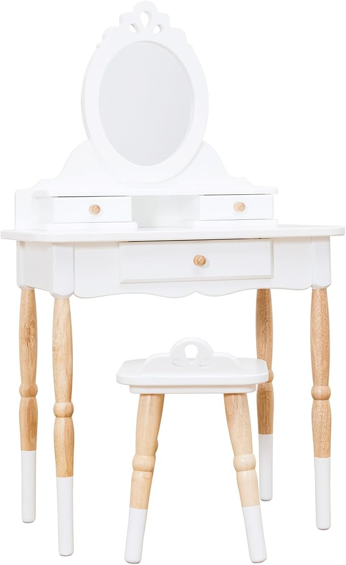 Le Toy Van - Wooden Vanity Table with Vanity Mirror and Vanity Chair - Bedroom Furniture - Victor... | Amazon (US)
