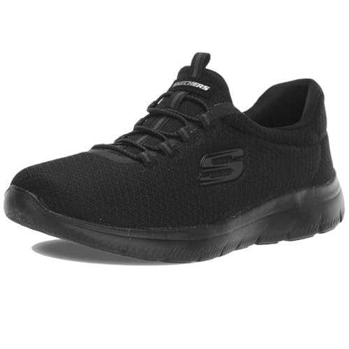 Skechers womens Summits Sneaker, Black, 9 US | Amazon (US)