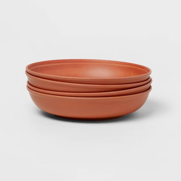 47oz 4pk Melamine Lancashire Dinner Bowls Pink - Threshold™ | Target