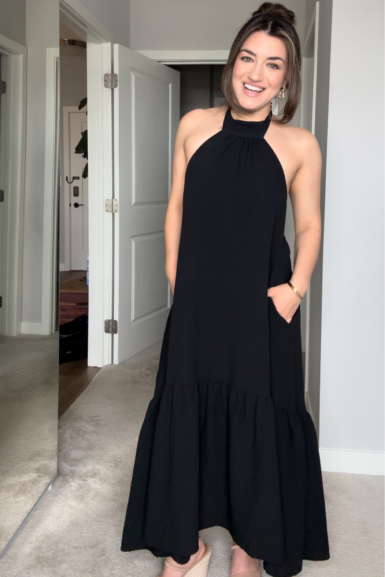 In love with this maxi! Wearing size small. I’m 5’4 1/2 and weigh in the 140s. 

#LTKstyletip #LTKfindsunder50 #LTKxTarget