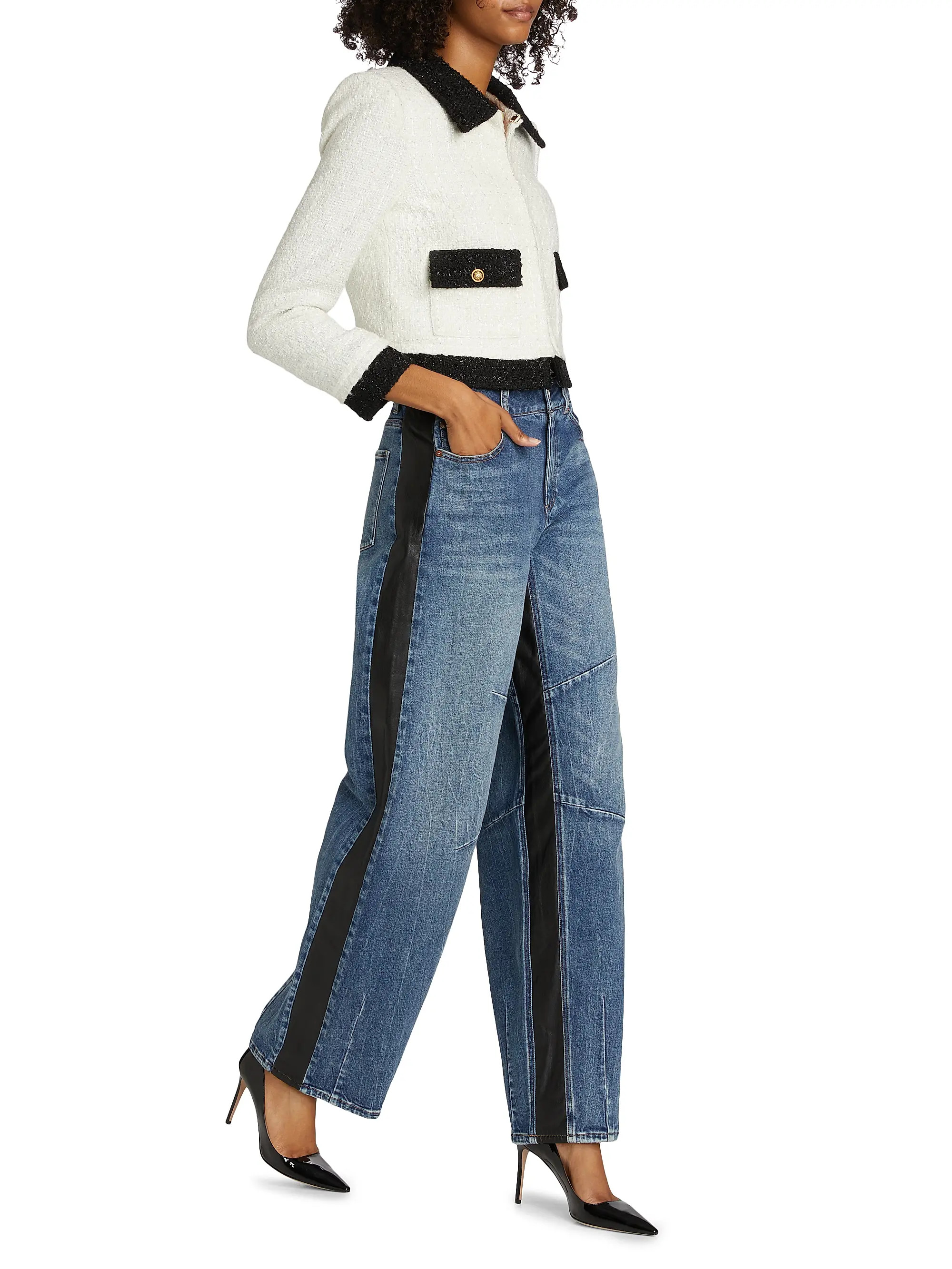 Shop Alice + Olivia Topher Boxy Jacket | Saks Fifth Avenue | Saks Fifth Avenue