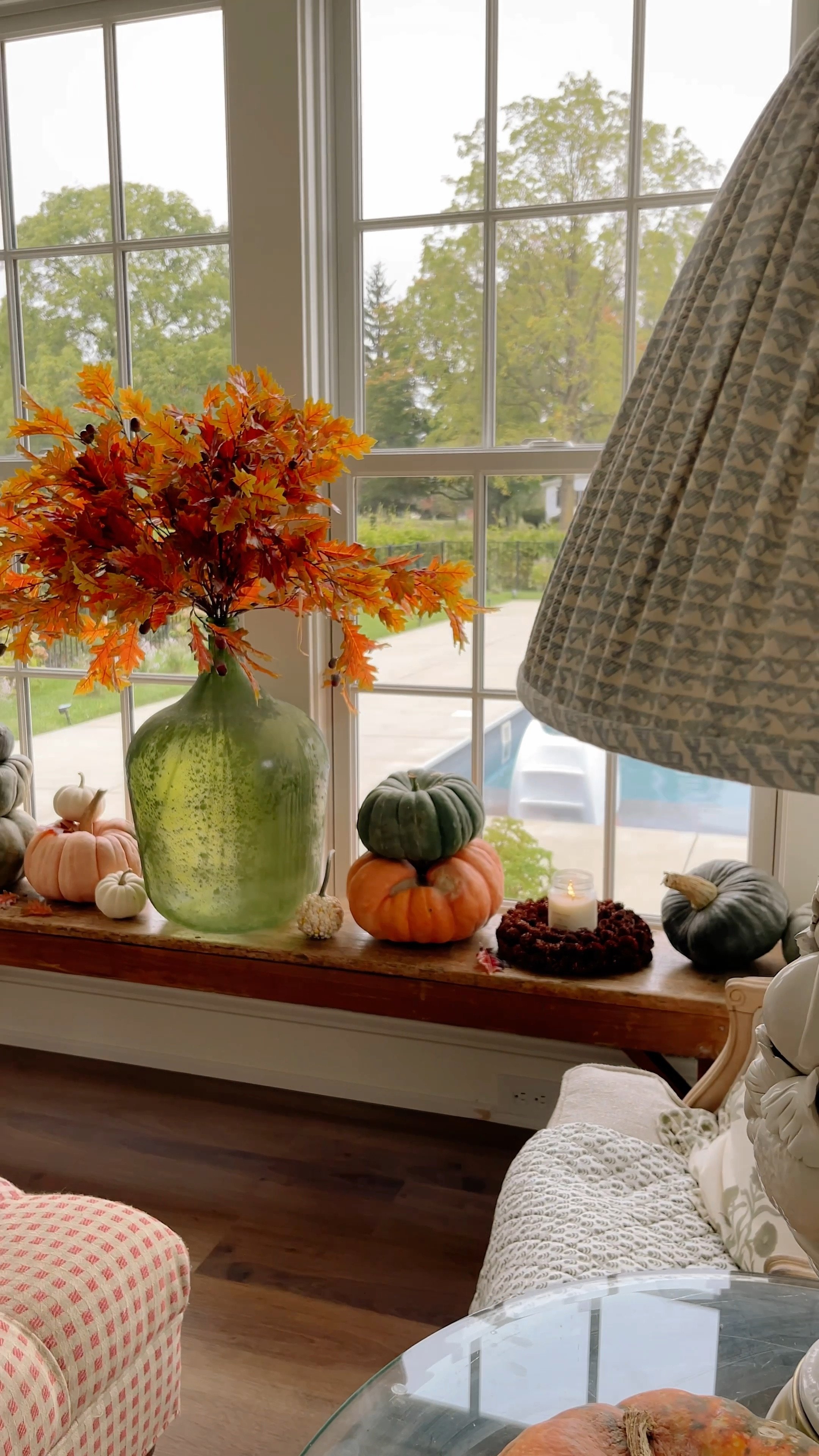 Cozy fall moment in our bedroom for fall. 

#LTKHome #LTKVideo #LTKSeasonal