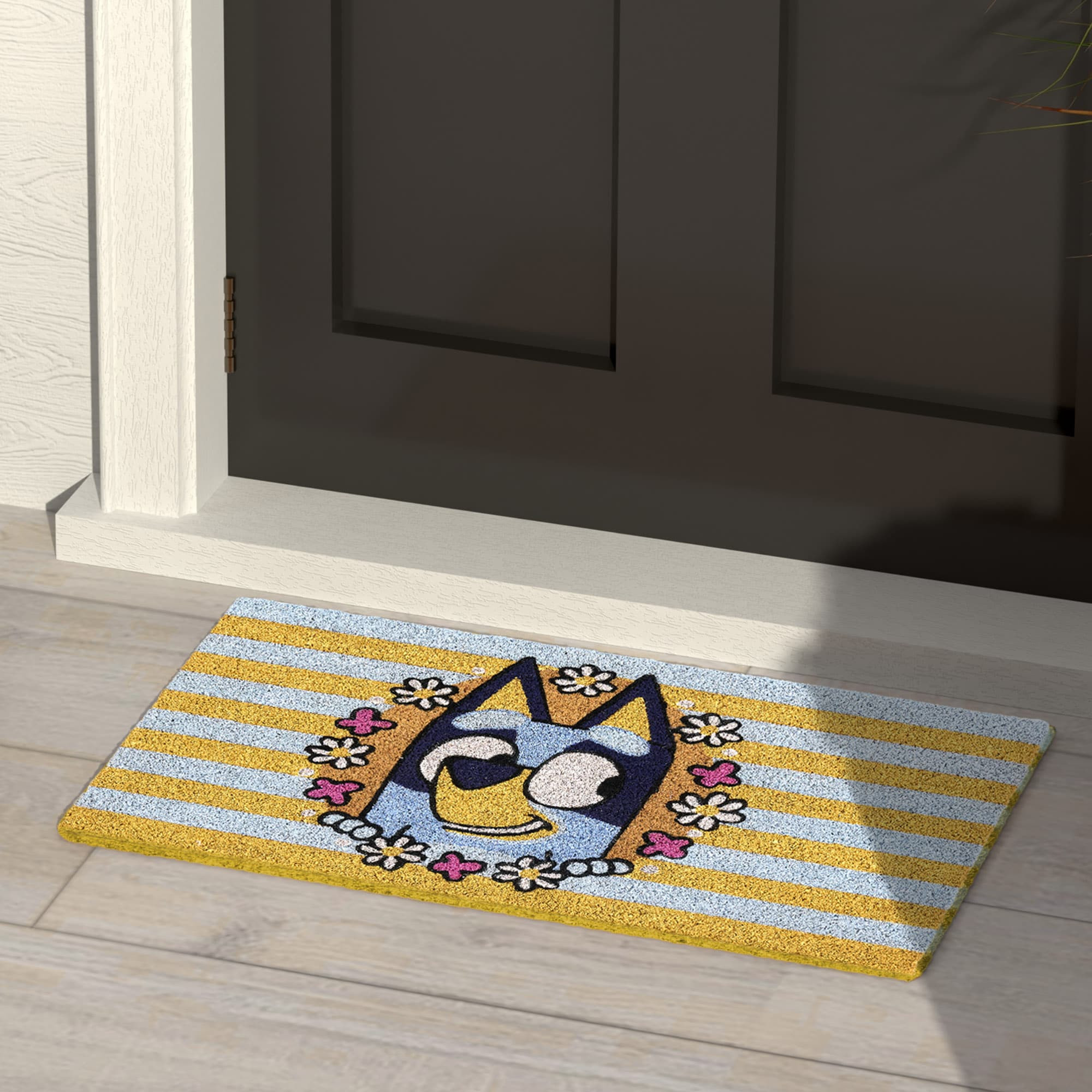 Bluey 18-in x 30-in Coir Non-Slip Grip Indoor or outdoor Bluey Door Mat one_size in Brown | 23326 | Lowe's