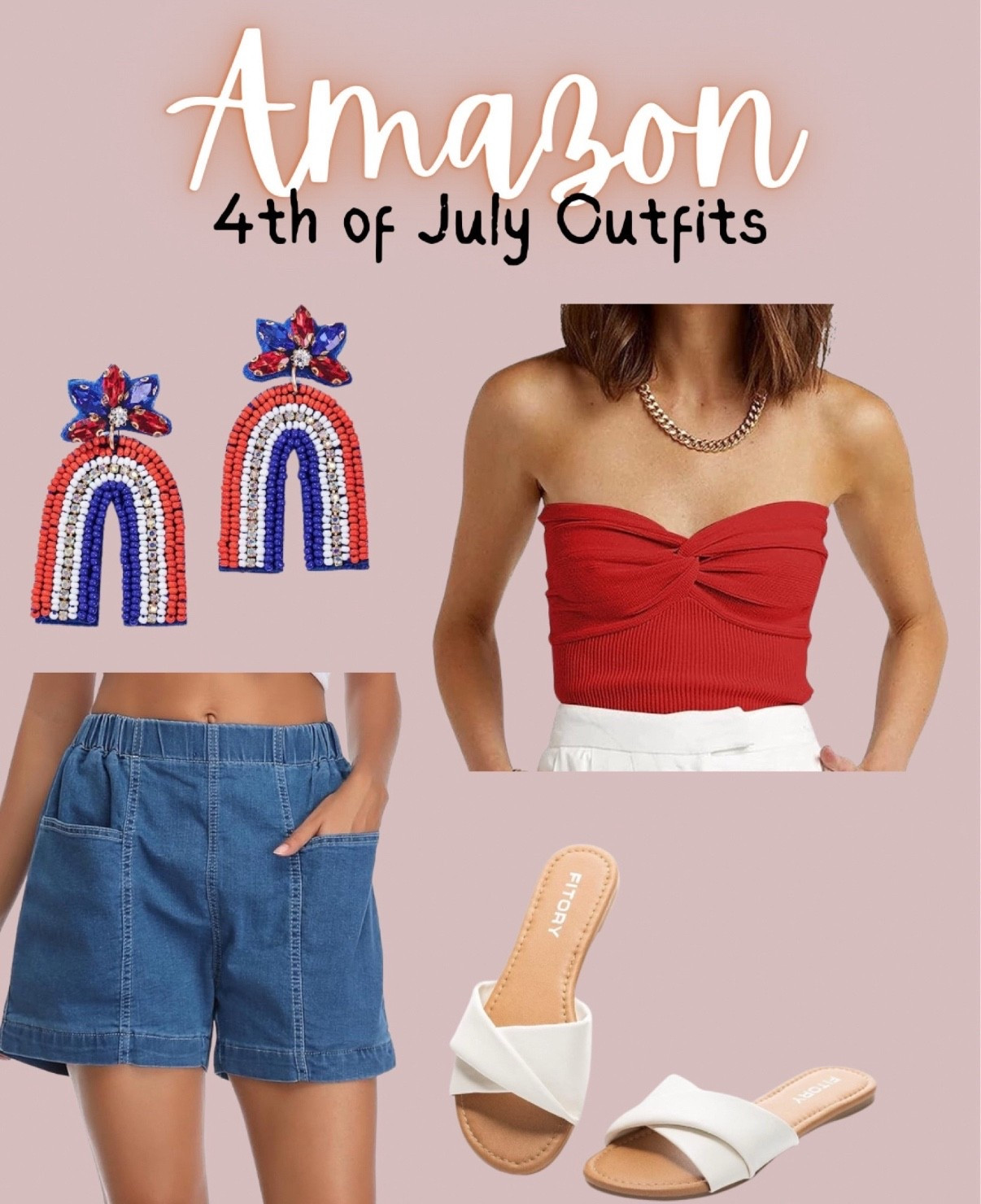 4th of July outfit ideas from Amazon, 4th of July outfit women
4th of July, Fourth of July, USA, patriotic outfits, pool party, amazon fashion, amazon outfit idea, red white and blue, white shorts, graphic tshirt, travel, summer ootd 

#LTKSummerEdit #LTKFindsUnder50 #LTKStyleTip