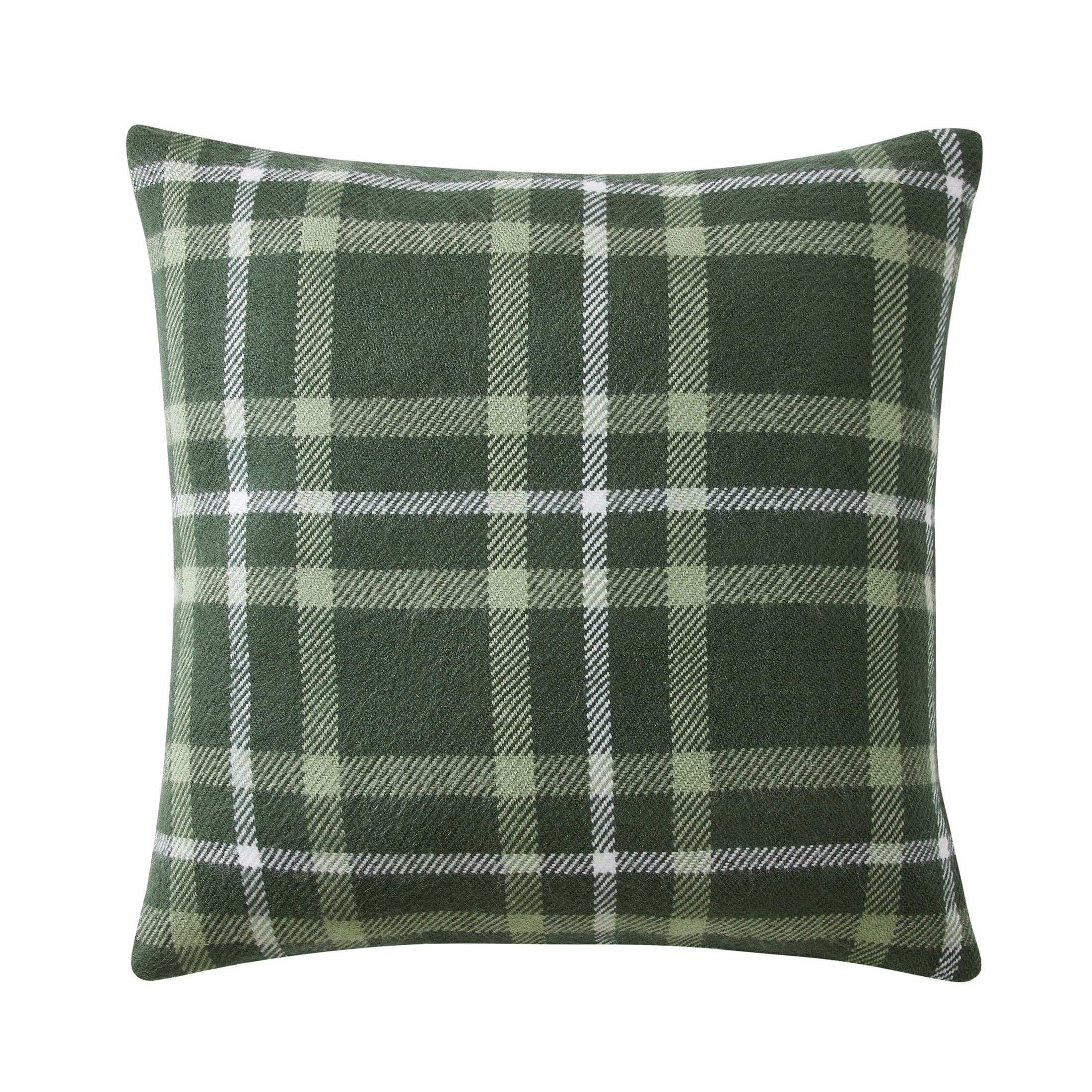 My Texas House Tatum Plaid Square Decorative Pillow Cover, 20" x 20", Green - Walmart.com | Walmart (US)