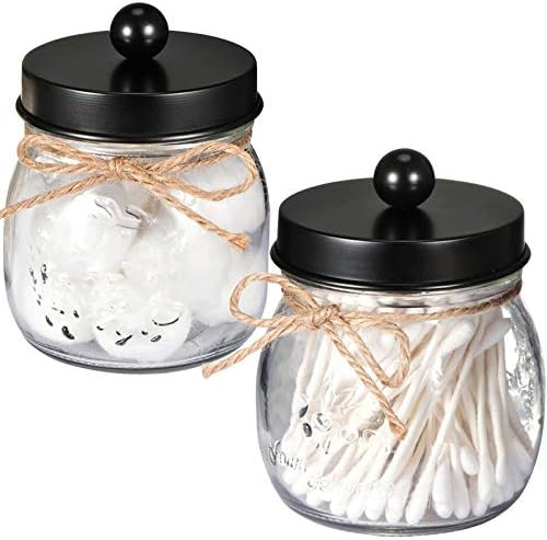 SheeChung Apothecary Jars Set,Mason Jar Decor Bathroom Vanity Storage Organizer Canister,Premium ... | Amazon (US)