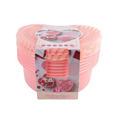 Cook with Color Heart Shaped with Stripe Print Semi Durable Food Storage Container | Target