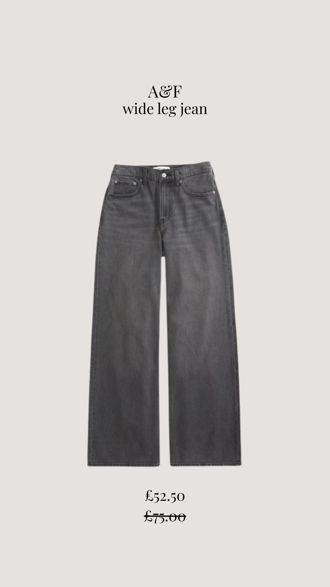 Best selling A&F wide leg jeans reduced to £52.40 from £75.00 in their Black Friday sale! 

 #LTKCyberWeek #LTKuk #LTKstyletip