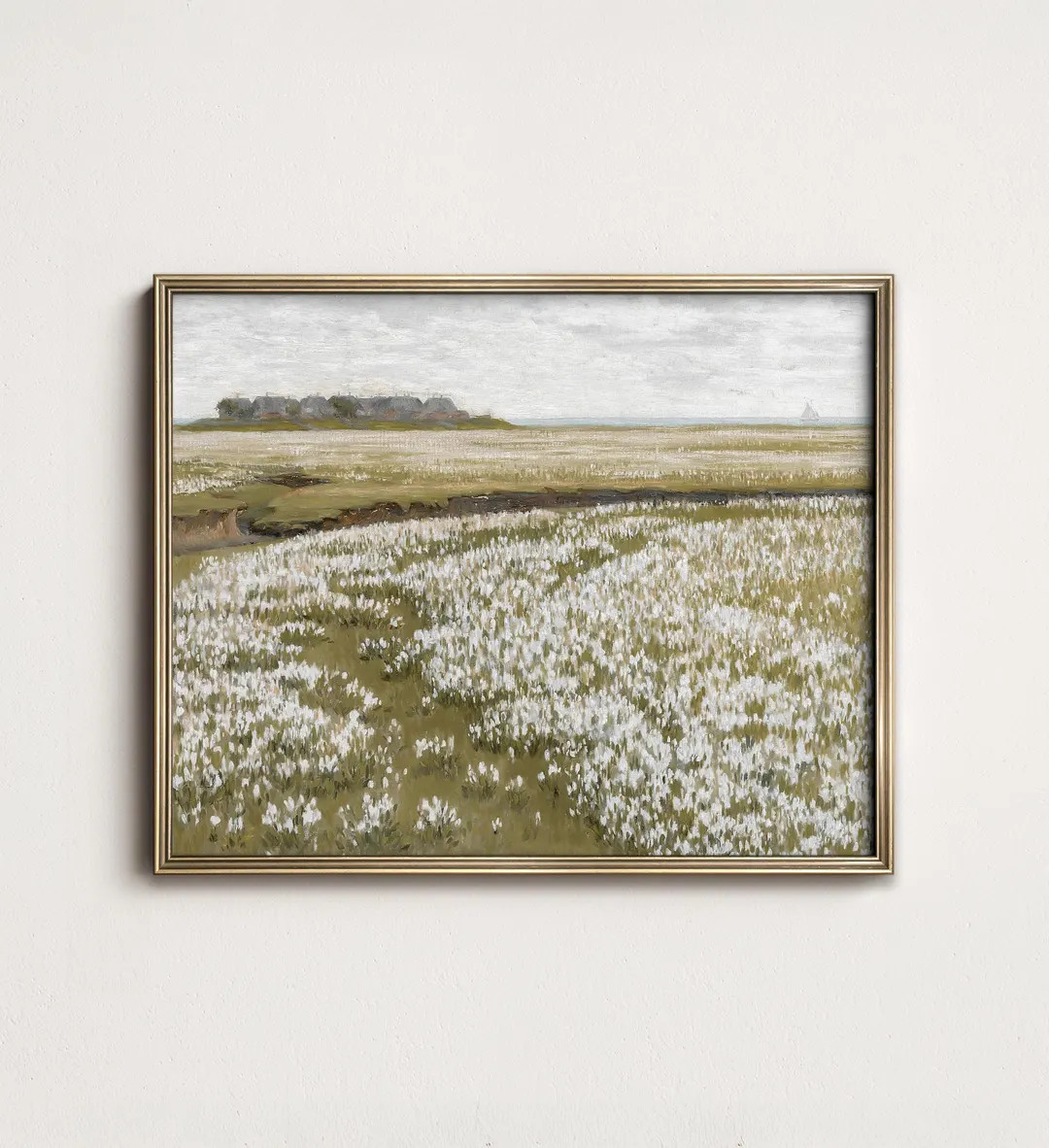 Spring Meadow Painting, Vintage Landscape Print, Country Field PRINTABLE Digital Download North P... | Etsy (US)