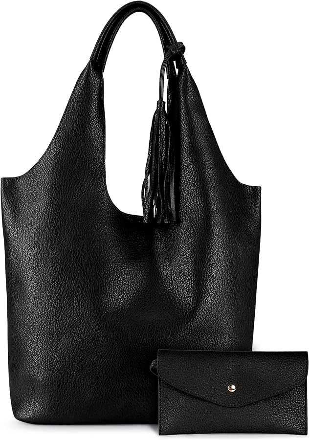 Montana West Slouchy Hobo Bags for Women Soft Designer Shoulder Purses Ladies Top Handle Handbag | Amazon (US)