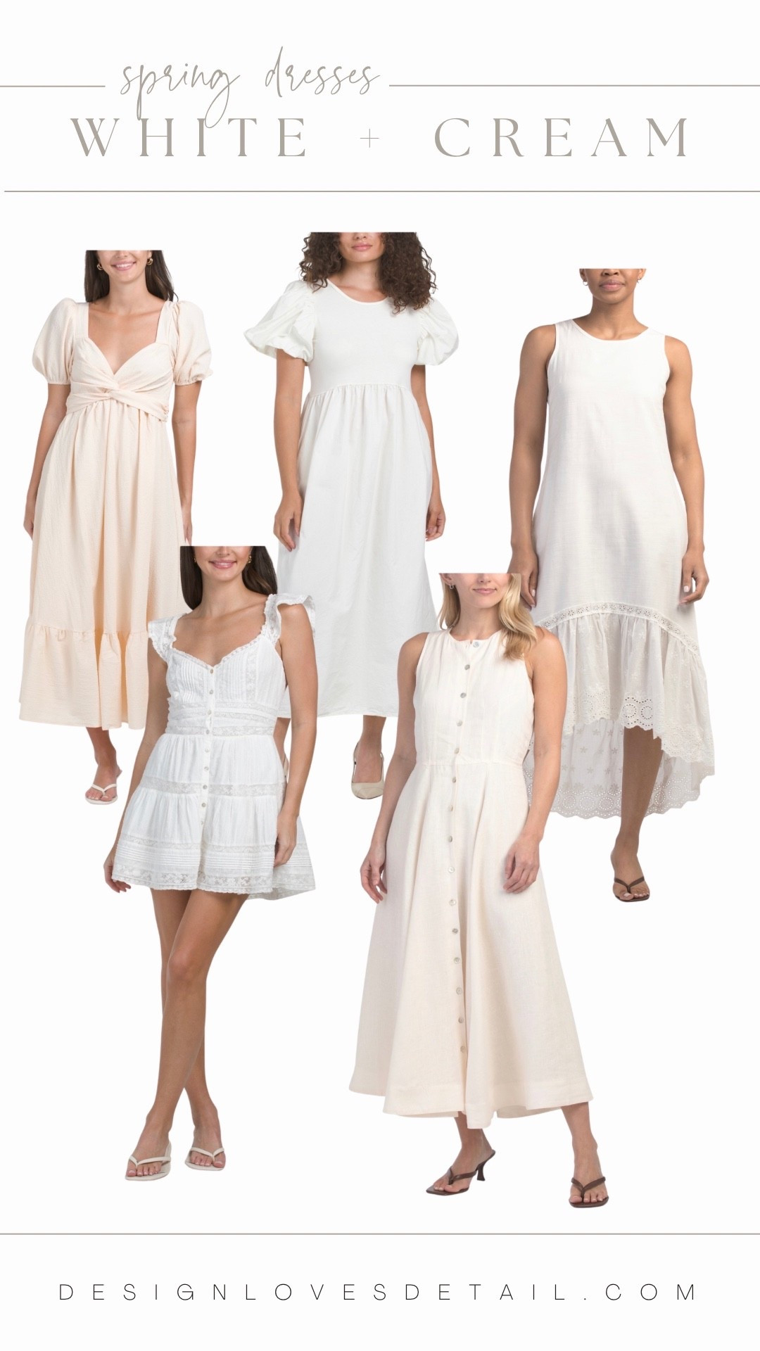 I live white and cream for spring/summer fashion! So classic and airy. Dresses and shoes for every budget! 

Spring Outfits 2026 • Spring Dresses • Easter dresses women • Easter outfit women • Easter fashion • white dress 

#LTKSeasonal #LTKTravel #LTKSaleAlert