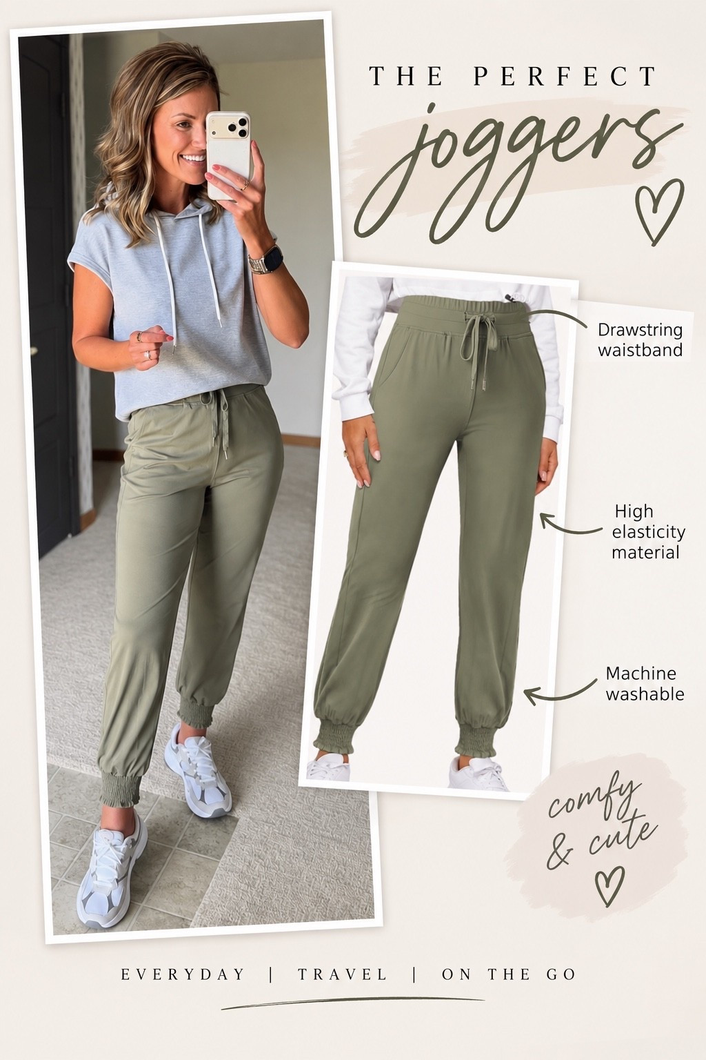 New athleisure finds from Amazon. The smocked ankle on these joggers are a fun detail. 
Top/ small
Joggers/ medium

#LTKSeasonal #LTKOver40 #LTKActive