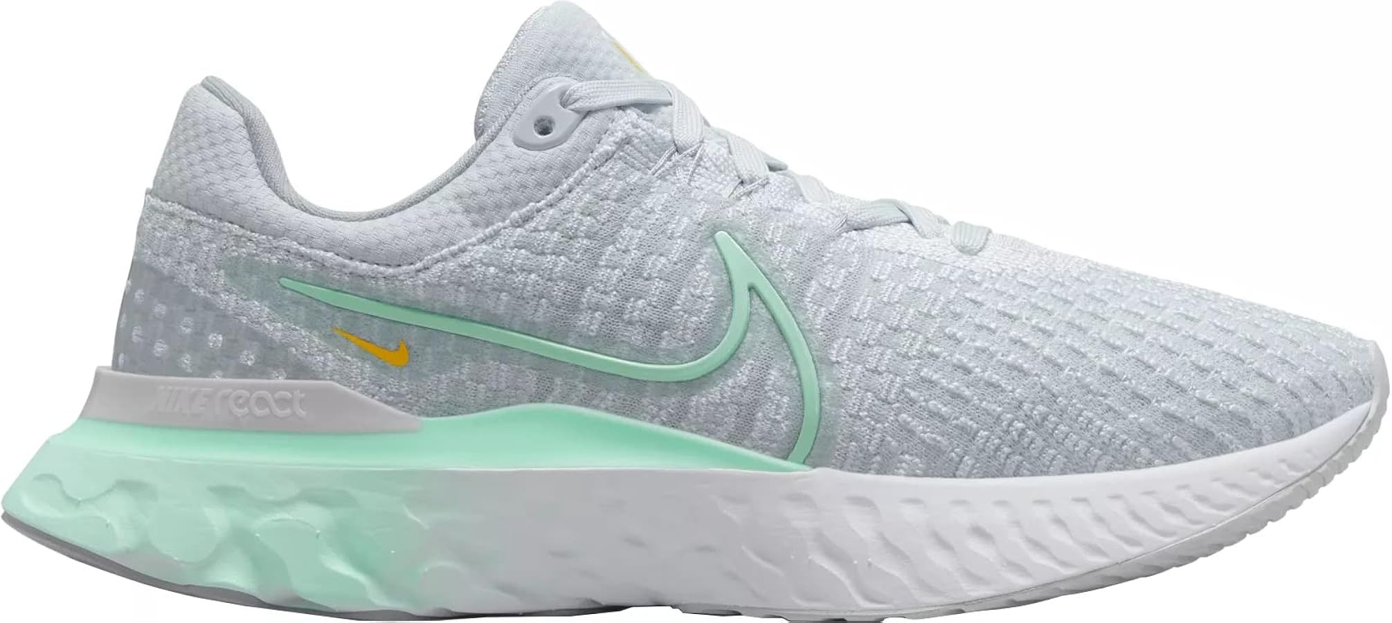 Nike Women's React Infinity Flyknit 3 Running Shoes, Pure Platinum/Mint Foam-White, 10 M US | Amazon (US)