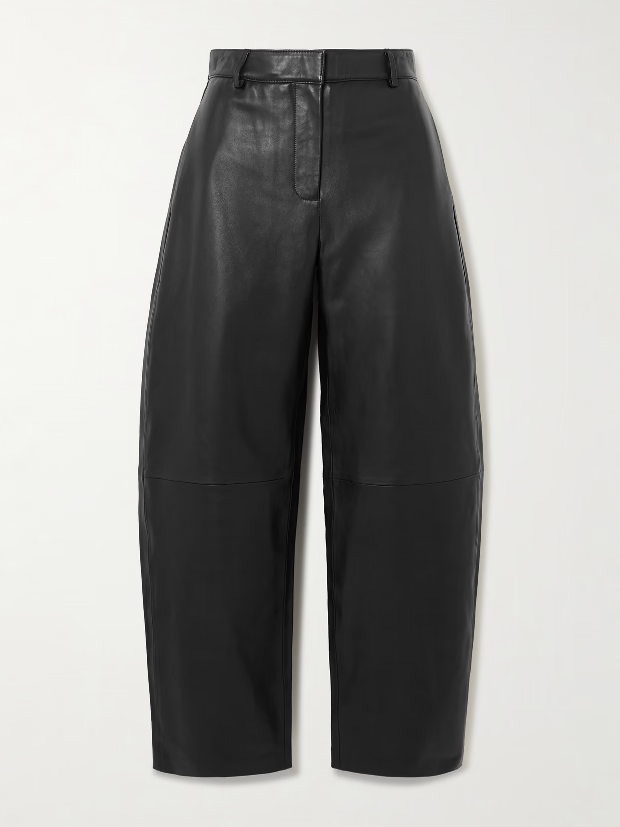 ST. AGNI - Leather Tapered Pants - Black | NET-A-PORTER (US)
