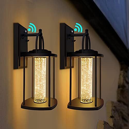 PARTPHONER Dusk to Dawn Outdoor Light Fixtures Wall Mount 2 Pack, Modern Wall Sconce Lighting wit... | Amazon (US)