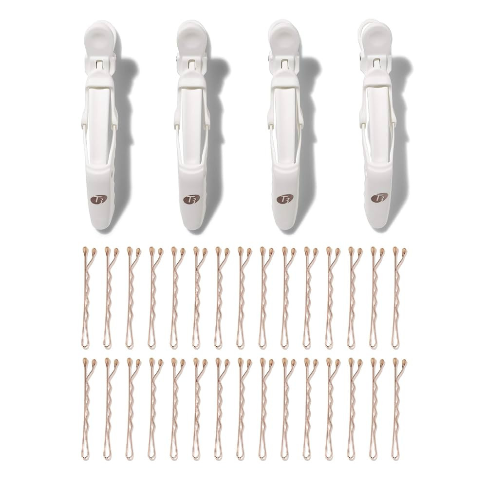 T3 Clip Kit with 4 Alligator Clips and 30 Rose Gold Bobby Pins | Section Hair for Easier Blow Dry... | Amazon (US)