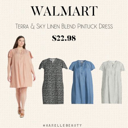 Walmart Terra & Sky Plus Size Linen Blend Pintuck Dress. 

#LTKSeasonal #LTKplussize #LTKfindsunder50