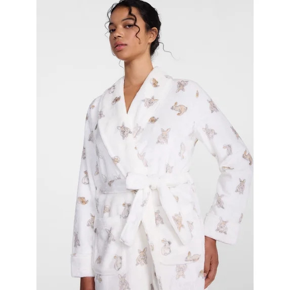 Joyspun Women's Plush Robe, Sizes S-3X | Walmart (US)