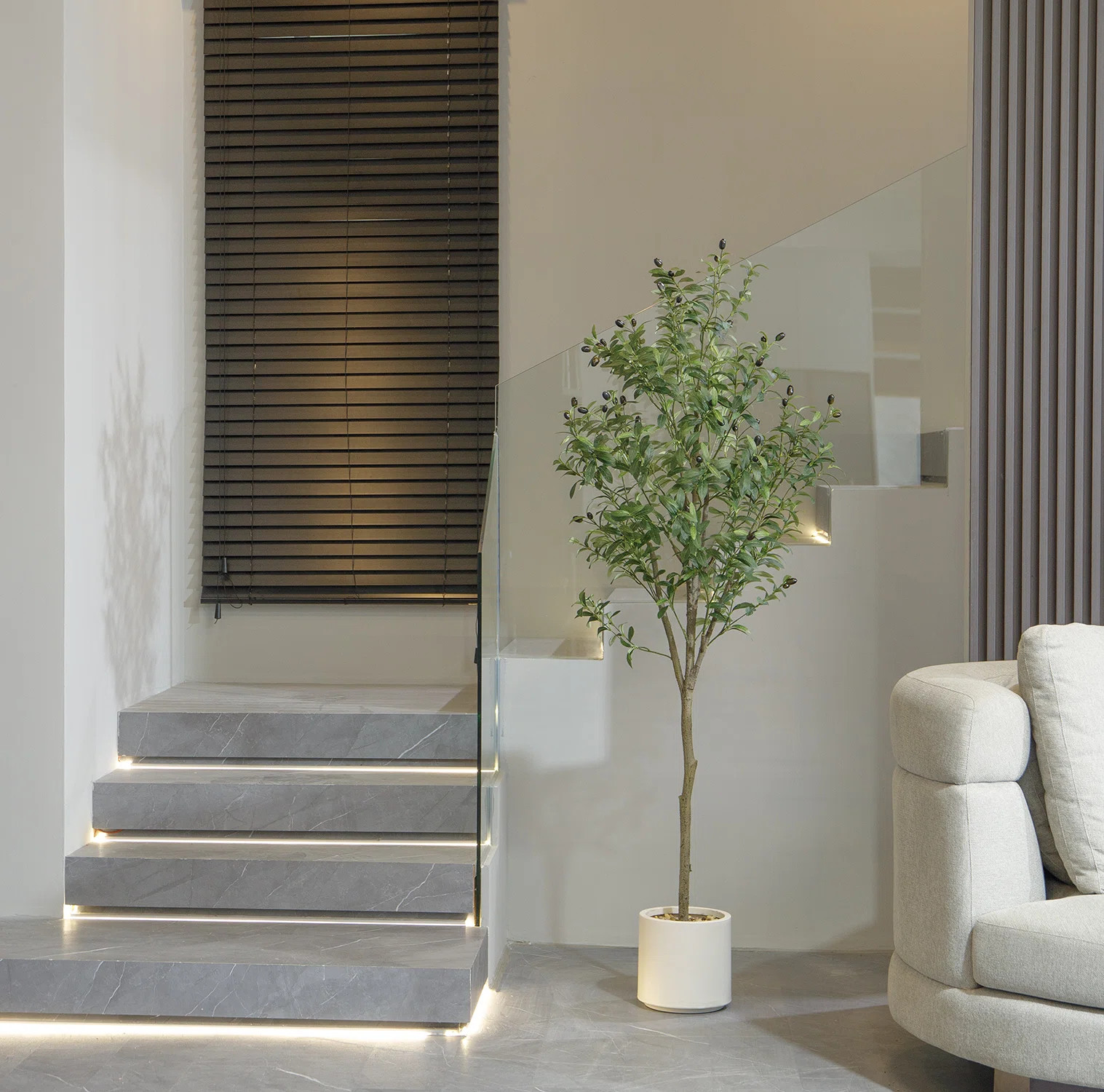 67" Artificial Faux Olive Tree in a Resin Planter | Wayfair North America