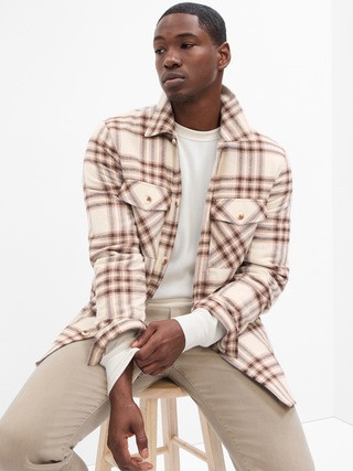 Relaxed Flannel Shirt Jacket | Gap Factory