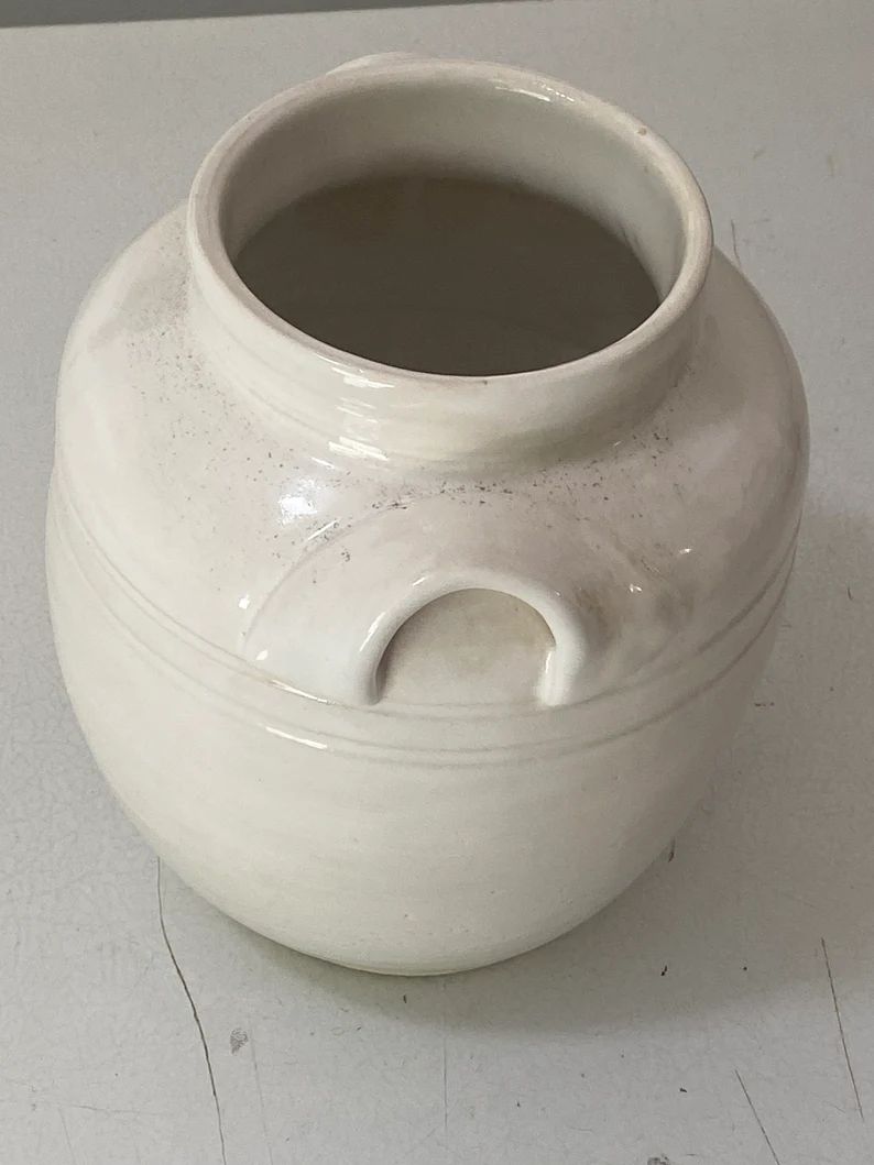 Stoneware Storage Pot confit Medium Warm White - Etsy | Etsy (US)