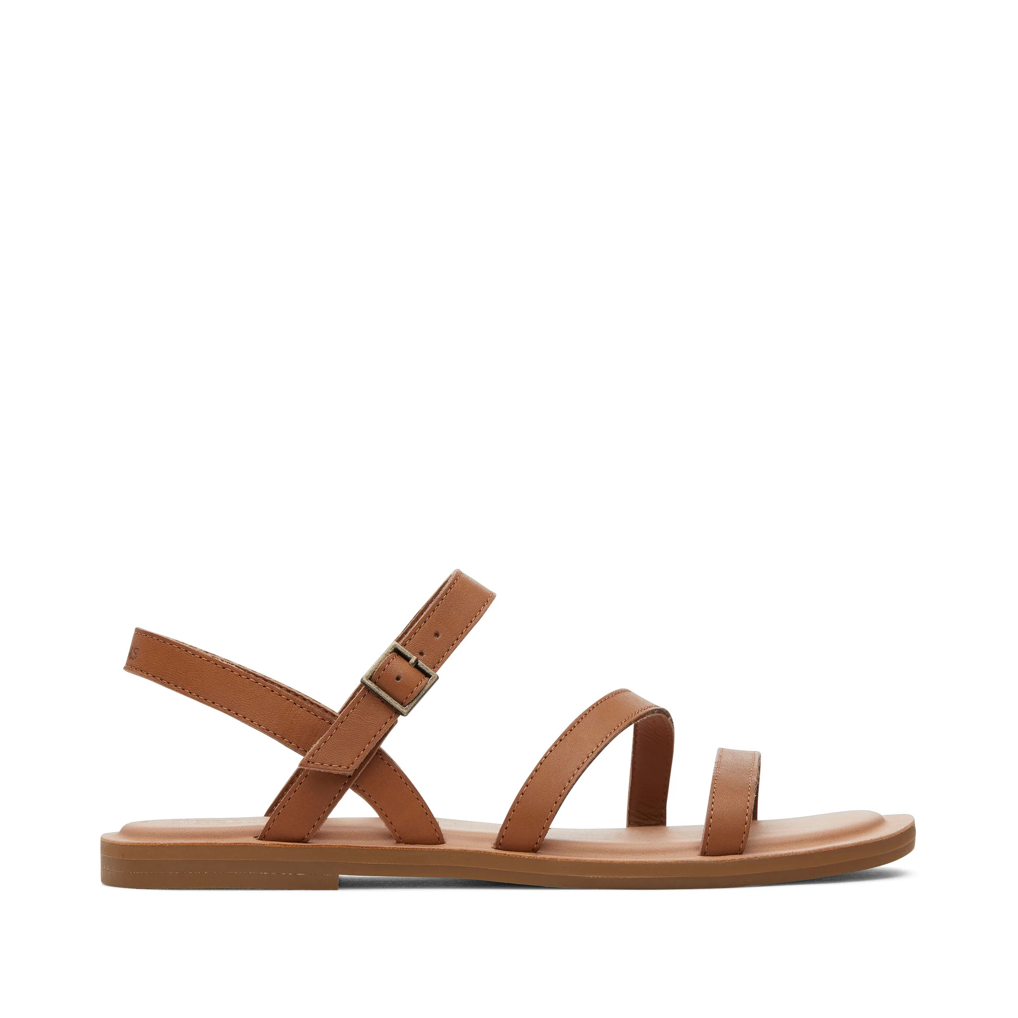 Womens Kira Tan Leather Strappy Sandal | Toms EMEA
