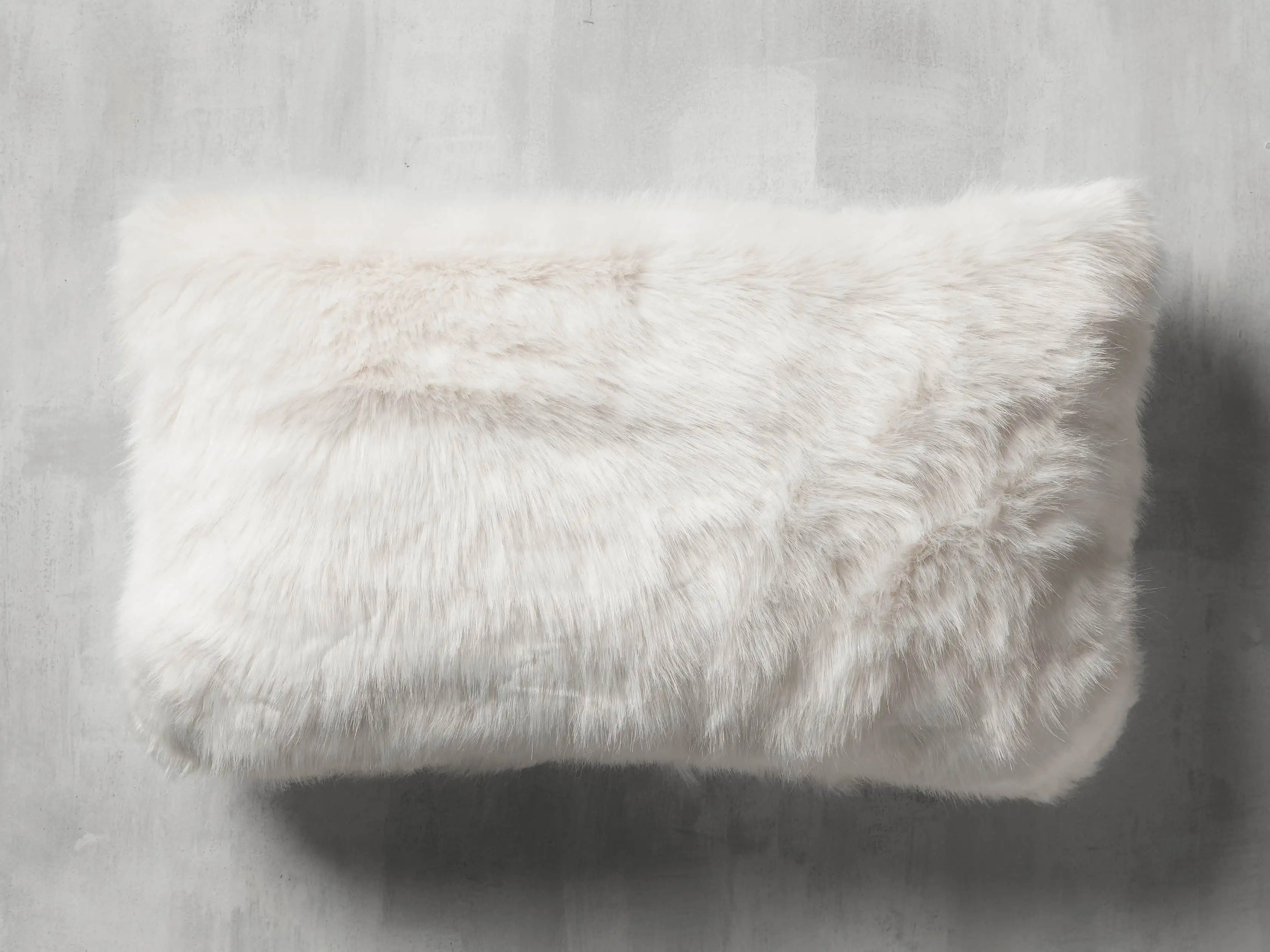 Luxe Faux Fur Lumbar Pillow Cover | Arhaus