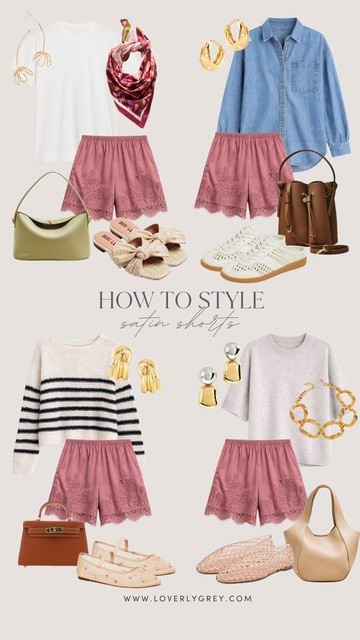 Here's a few ways to style these satin shorts! They are currently on sale this weekend! Use code LOVERLy20 for 20% Anthropologie this weekend when you spend $100 or more!

Loverly Grey, Anthropologie, spring outfit, lace shorts, satin shorts, sale 

 #LTKSeasonal #LTKSaleAlert