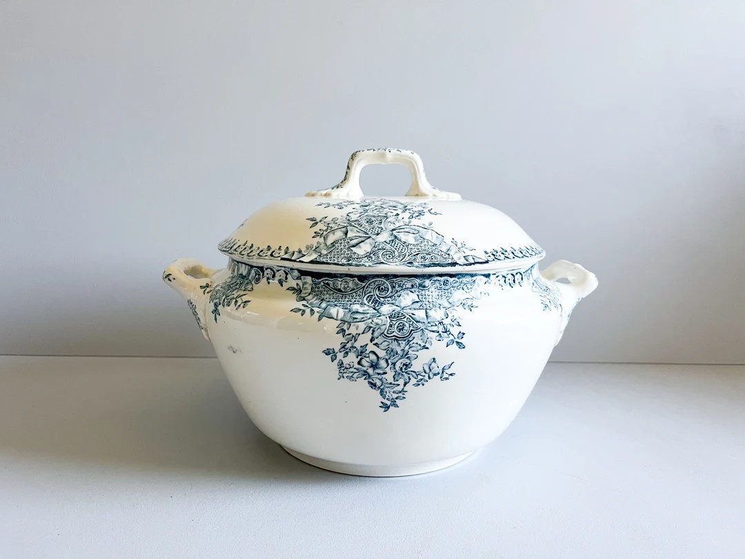 Ironware Soup Tureen, Marly Longwy Model, Early 20th Century - Etsy | Etsy (US)