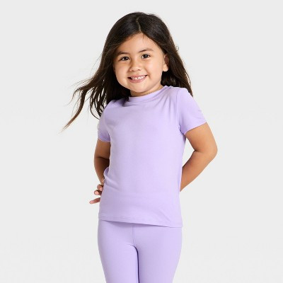 Toddler Girls' Gym Active T-Shirt - All In Motion™ Lilac Purple 5T | Target