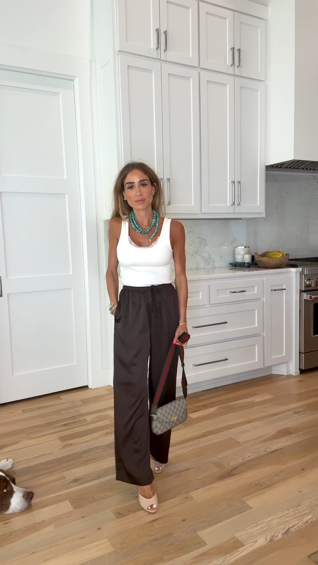 You have to get these satin pants! They’re something you can wear all year and they look so chic! Wearing xxs short

#LTKPetite #LTKOver40 #LTKootd