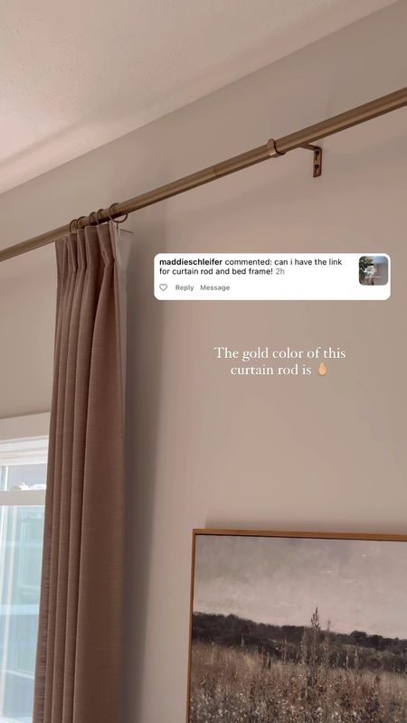 Curtain rod from Amazon! It’s a beautiful gold/brass color and super affordable. Available in multiple lengths! 

#LTKfindsunder50 #LTKhome #LTKsalealert