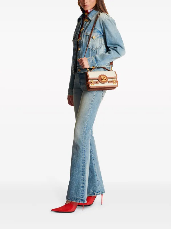 Balmain B-Buzz 24 Handbag | Brown | FARFETCH | Farfetch Global