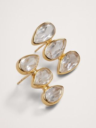 Teardrop Crystal Stud Earrings Aureus + Argent | Banana Republic (US)