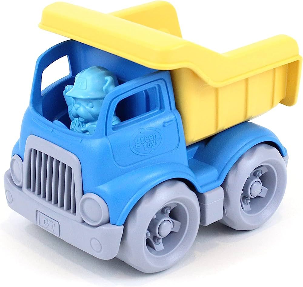 Green Toys Dumper Construction Truck Blue/ Yellow, 5.75x7.5x5.5, count of 2 | Amazon (US)