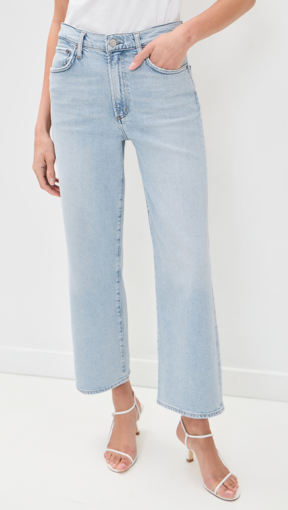 AGOLDE Harper Crop Relaxed Straight Jeans Flaunt 27 | Shopbop