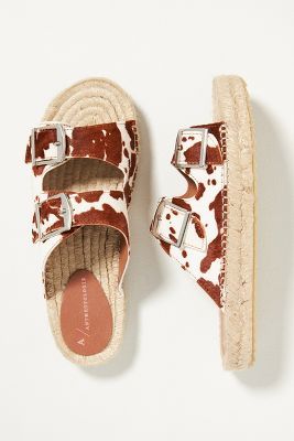 Double-Buckle Espadrille Slide Sandals | Anthropologie (US)