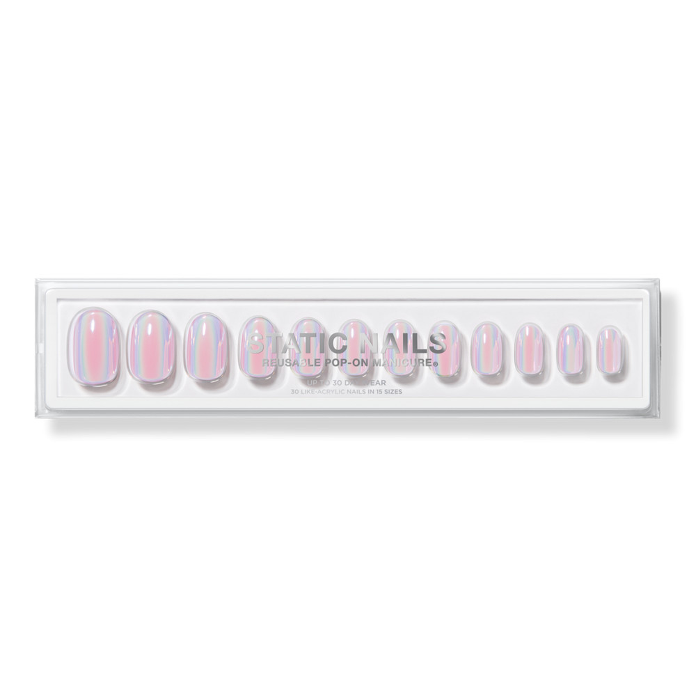 Static Nails Digital Pink Reusable Pop-On Manicures | Ulta