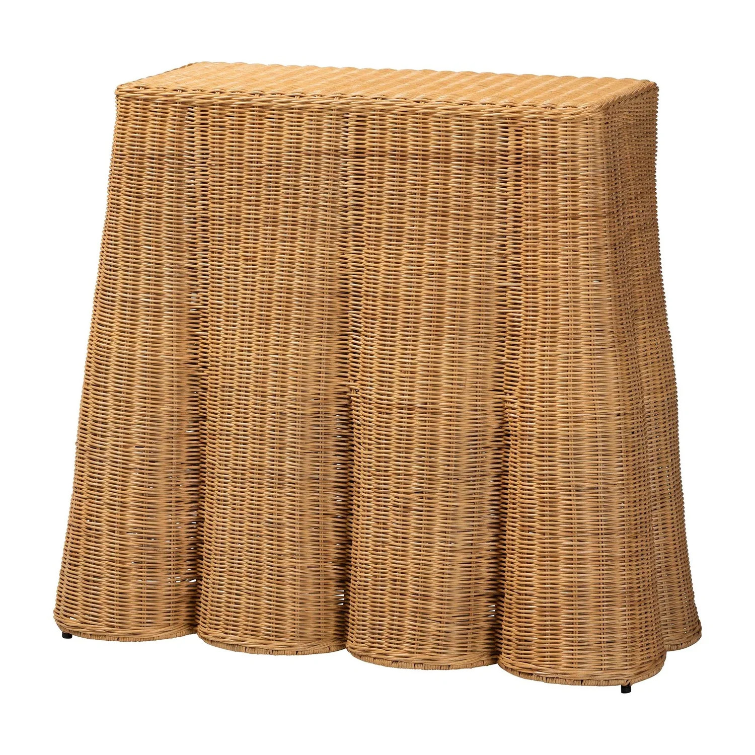 bali & pari Palm Scallop Natural Rattan Console Table | Walmart (US)