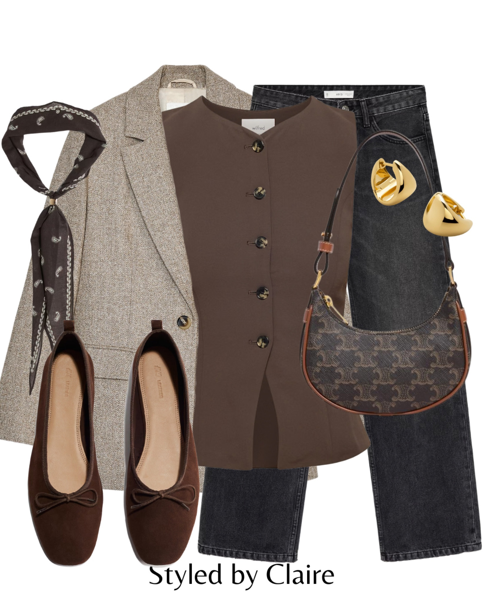 Brown for Spring🤎
Tags: Zara blazer herringbone grey beige waistcoat Aritzia dark grey jeans suede ballet flats pumps h&m hair scarf fashion inspo outfit ideas city break chic Parisian Paris style dress women neutral style

#LTKspring #LTKstyletip