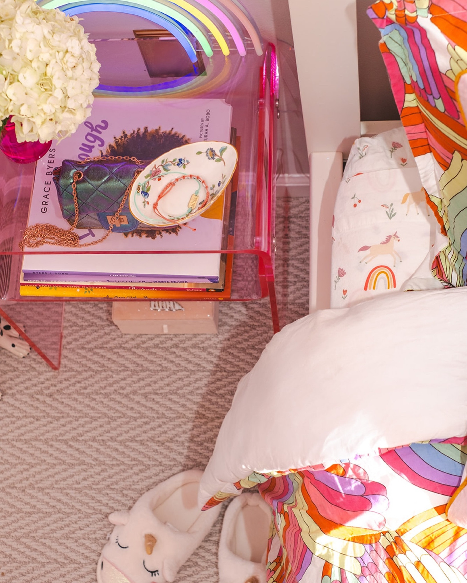 Sweet dreams are made in rooms curated especially for your kid 🌈 Bliss had a say in all the design elements of her big girl room, and we incorporated as many as her favorite things as possible into the decor. 💖

Photography by @lifeinthemagichour 

#grandmillennial #grandmillennialdecor #grandmillenialstyle #maximalistinteriors #maximalism #interiordesign #njinteriordesign