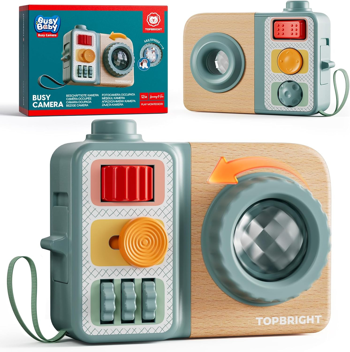 TOP BRIGHT Busy Board for 1 Year Old, Montessori Toys for Toddlers | Amazon (US)